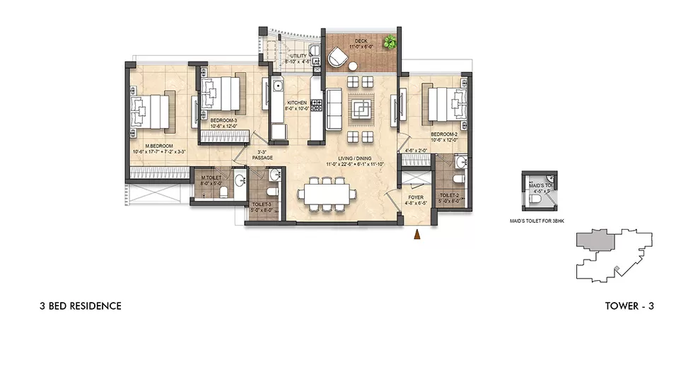 3 Bed Residence