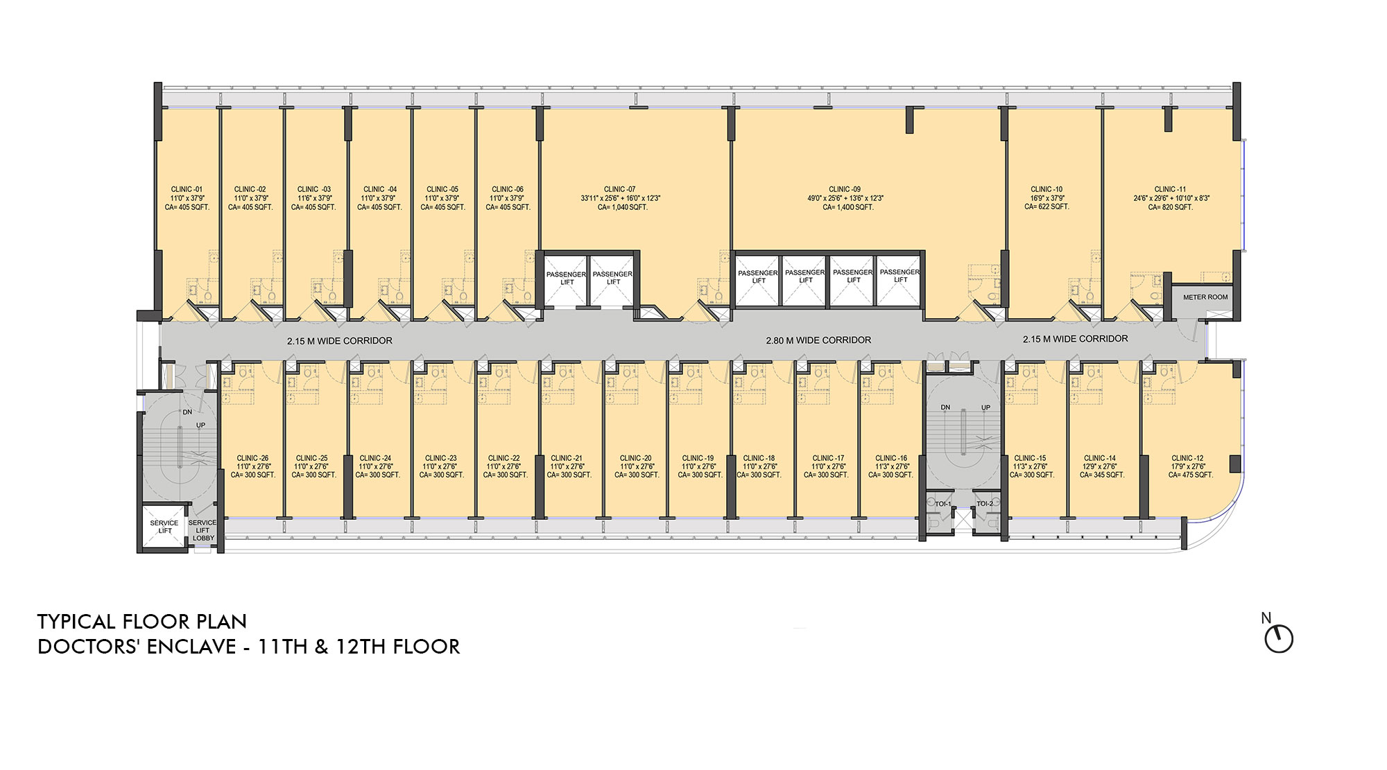 Lodha Signet, Matunga - Commercial Property in Mumbai with Typical floor plan of Doctors' Enclave