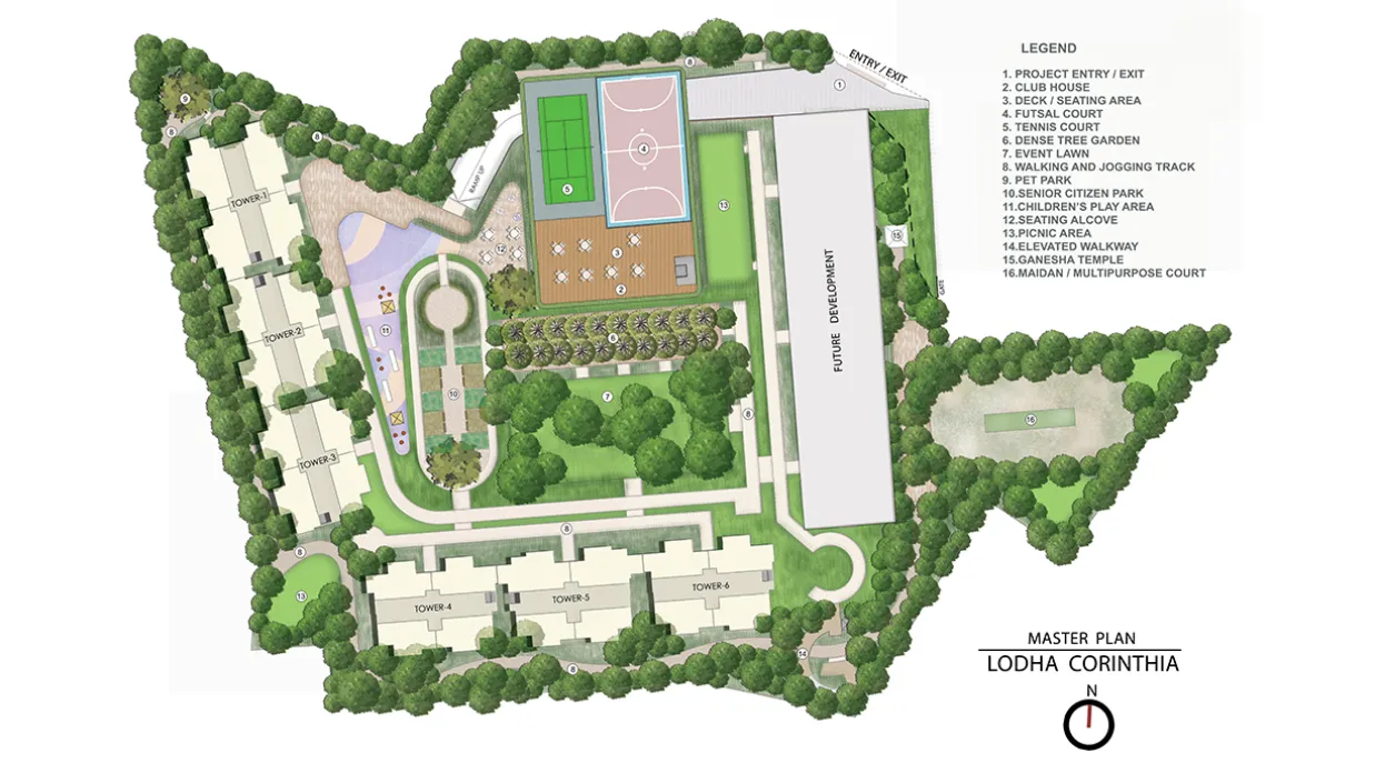 Lodha Corinthia, LBS Marg - Master Plan of residential project in Bhandup